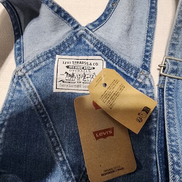 Levi's vintage jean shortalls women's XL waist 36 - Picture 9 of 9